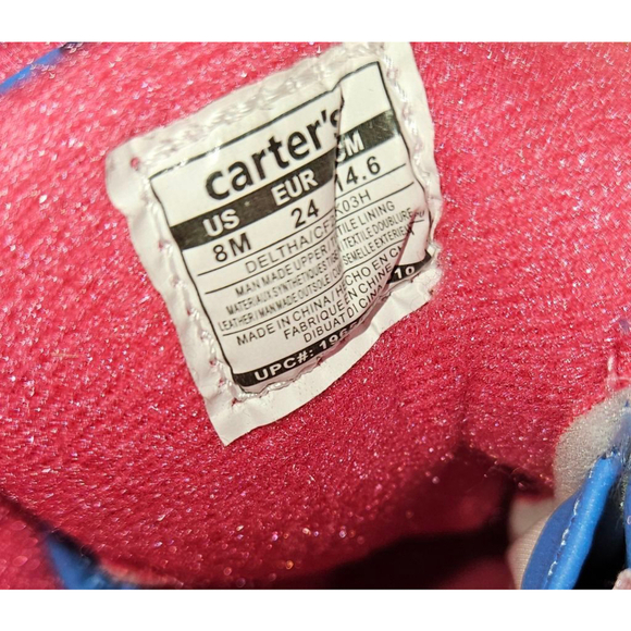Carter's Deltha Winter Snow Boots Girls Size 8 Baby Toddler Blue Pink NEW - Picture 4 of 12